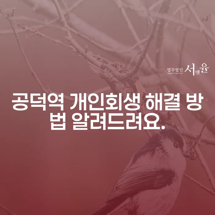 공덕역 개인회생 해결 방법 알려드려요.