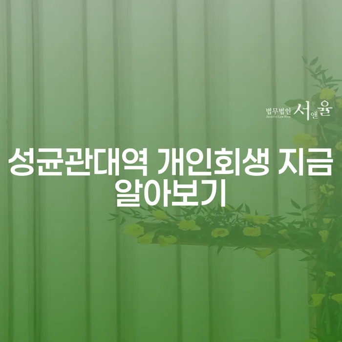 성균관대역 개인회생 지금알아보기