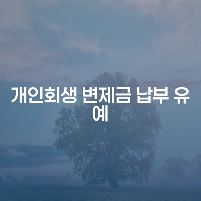 개인회생 변제금 납부 유예, 숨통 트일까요?