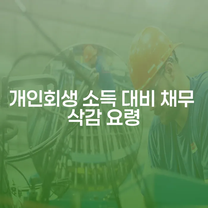 개인회생 소득 대비 채무 삭감 요령을 알고 싶으신가요?