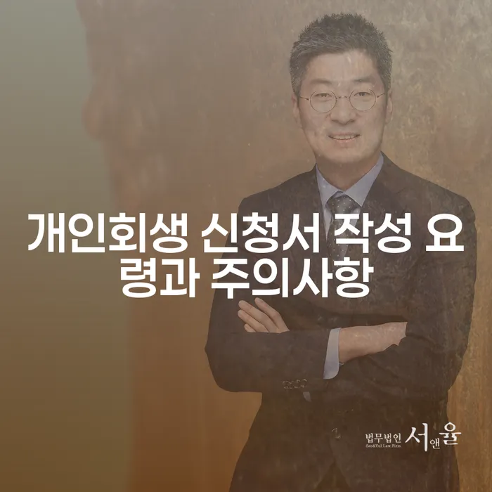개인회생 신청서 작성 요령과 주의사항을 어떻게 준비할 수 있을까요?